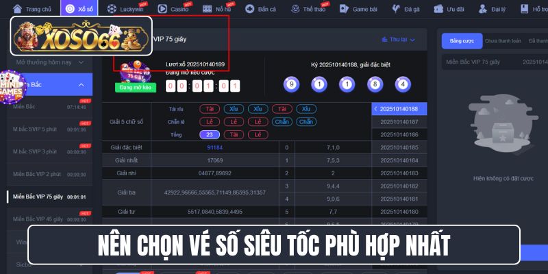 Nên chọn vé số siêu tốc phù hợp nhất