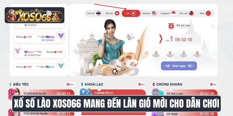 Xổ số Lào Xoso66 mang đến làn gió mới cho dân chơi