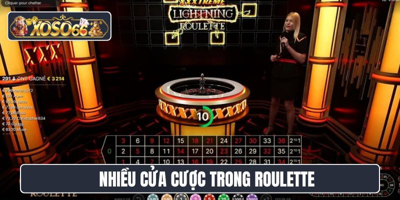 Nhiều cửa cược trong Roulette