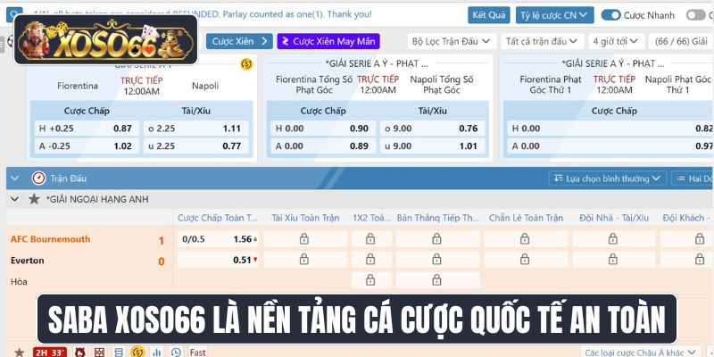 Saba Xoso66 là nền tảng cá cược quốc tế an toàn